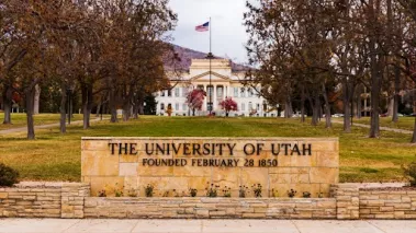 The University of Utah entrance sign